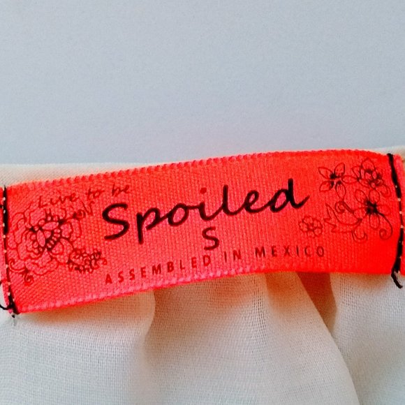 Ivory Print Bohemian Top Sz S - Picture 8 of 8